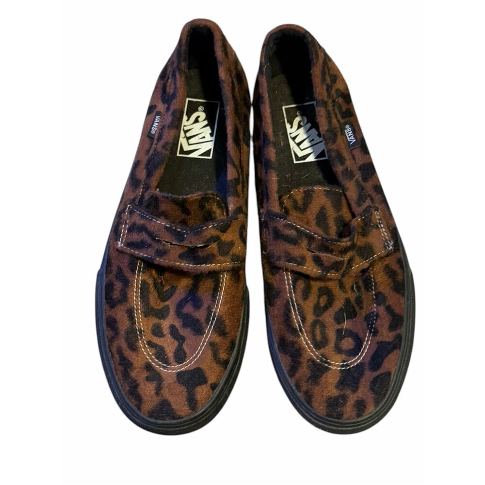 VANS Style 53 Leopard Pony Hair Lug Sole Loafers Brown Black Women’s 9 - Picture 6 of 9